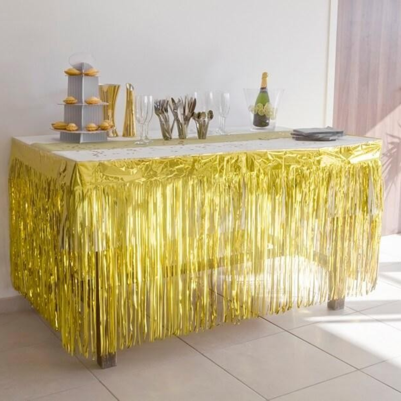 Jupon de table métallisé 4,2m