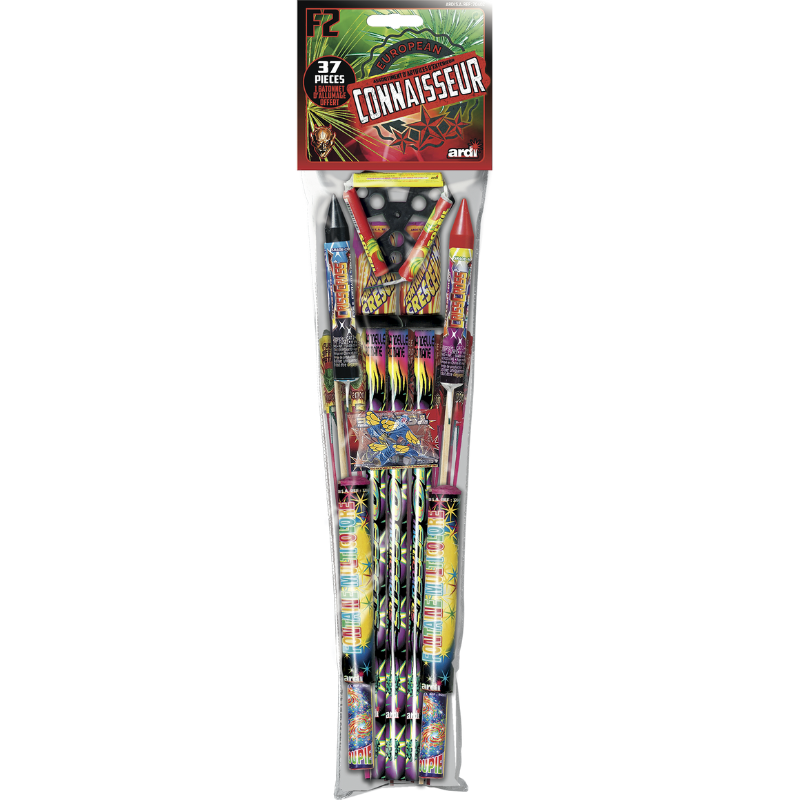 Assortiment 37 pièces de fusées et pétards "Connaisseur"