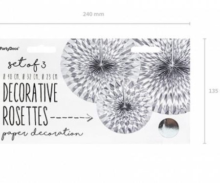 Lot de rosettes argenté