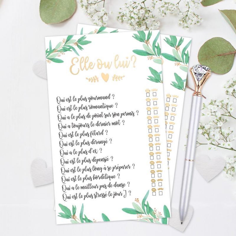 Jeu des mariés "elle ou lui ?"