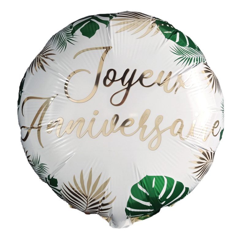 Ballon joyeux anniversaire tropical party