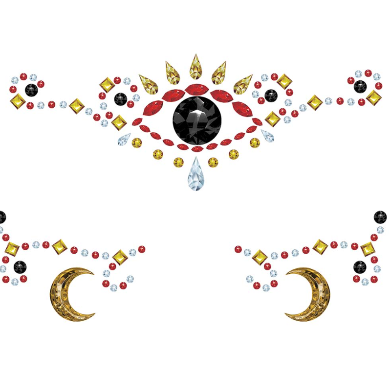 Bijoux adhésifs pour visage voyante