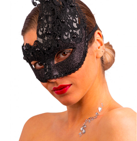 Loup élégant macramé et perle luxe