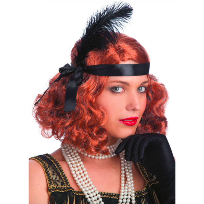 Perruque Layla avec plume Charleston
