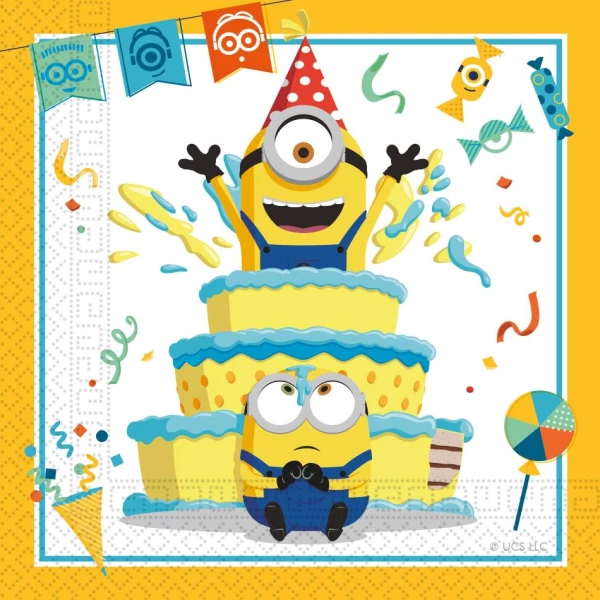 20 serviettes minions