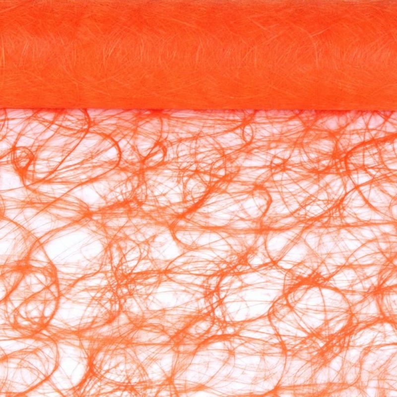 Chemin de table en fibre ajouré sizoweb orange 5m