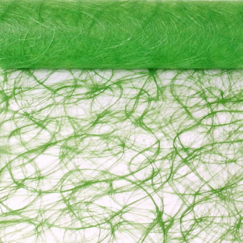 Chemin de table en fibre ajouré sizoweb vert clair 5m