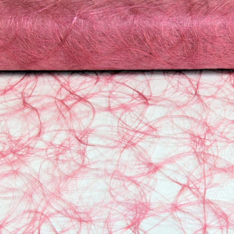 Chemin de table en fibre ajouré sizoweb vieux rose 5m