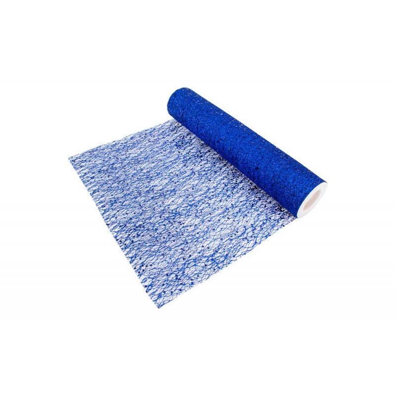 Chemin de table paillette bleu roi 5m