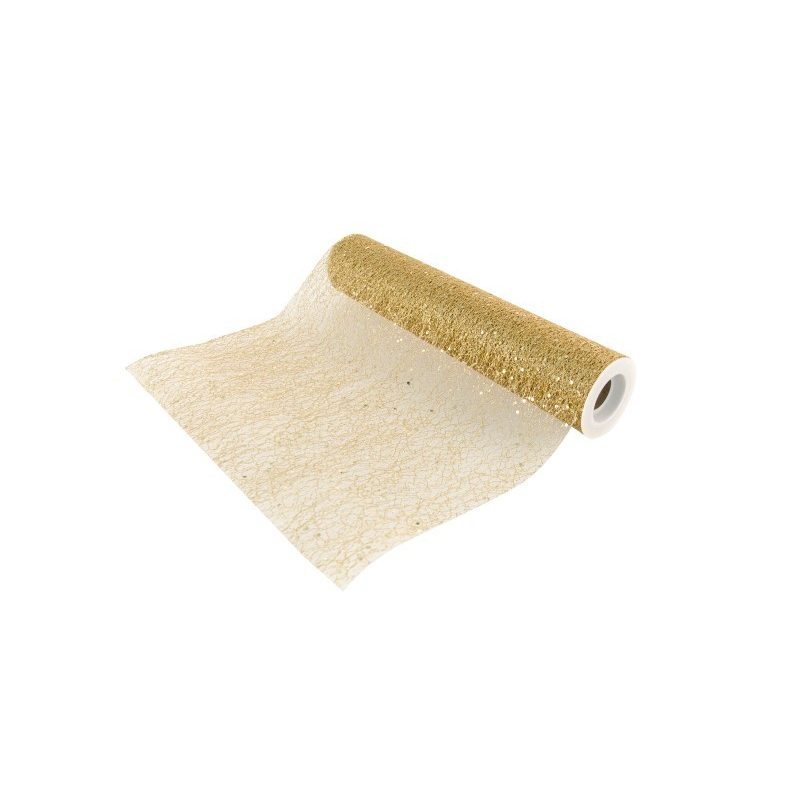 Chemin de table paillette or 5m