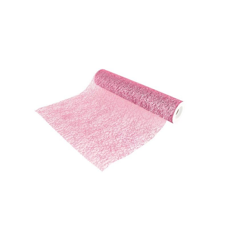 Chemin de table paillette rose pastel 5m