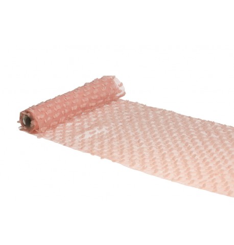 Chemin de table plumetis rose