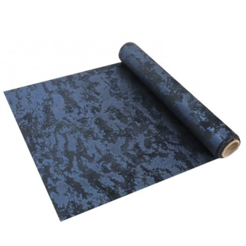 Chemin de table velours Heaven bleu roi