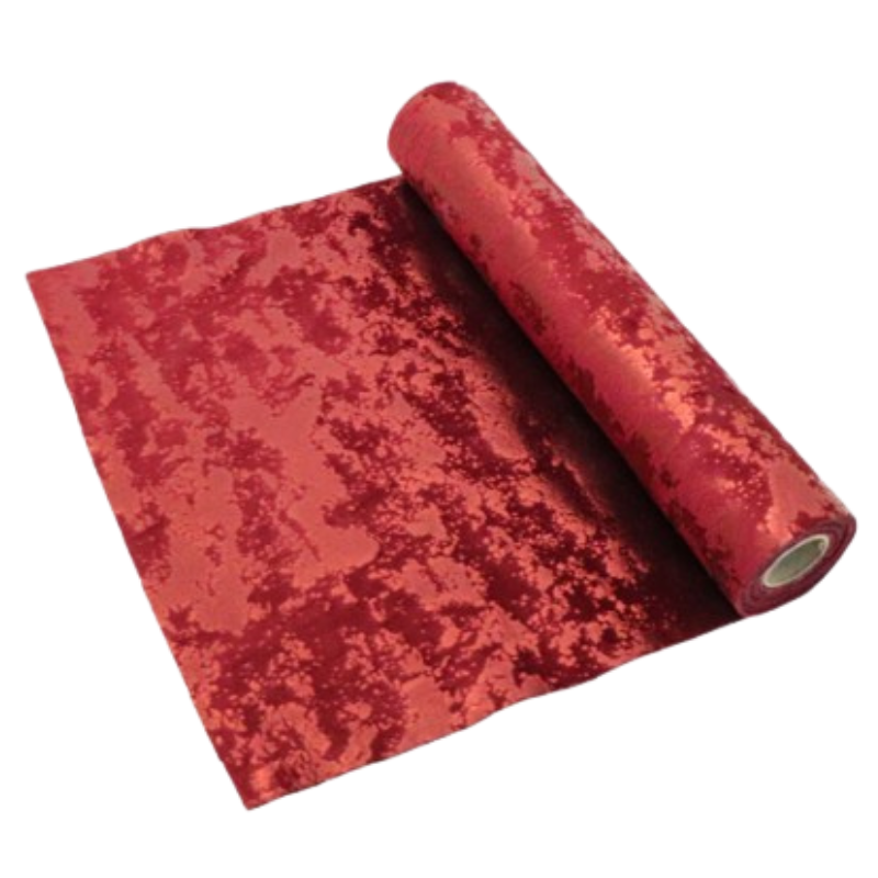 Chemin de table velours Heaven bordeaux