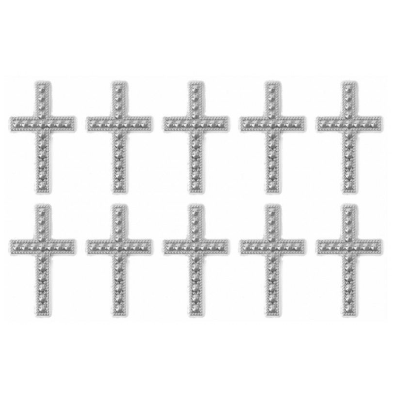 Croix à coller argent