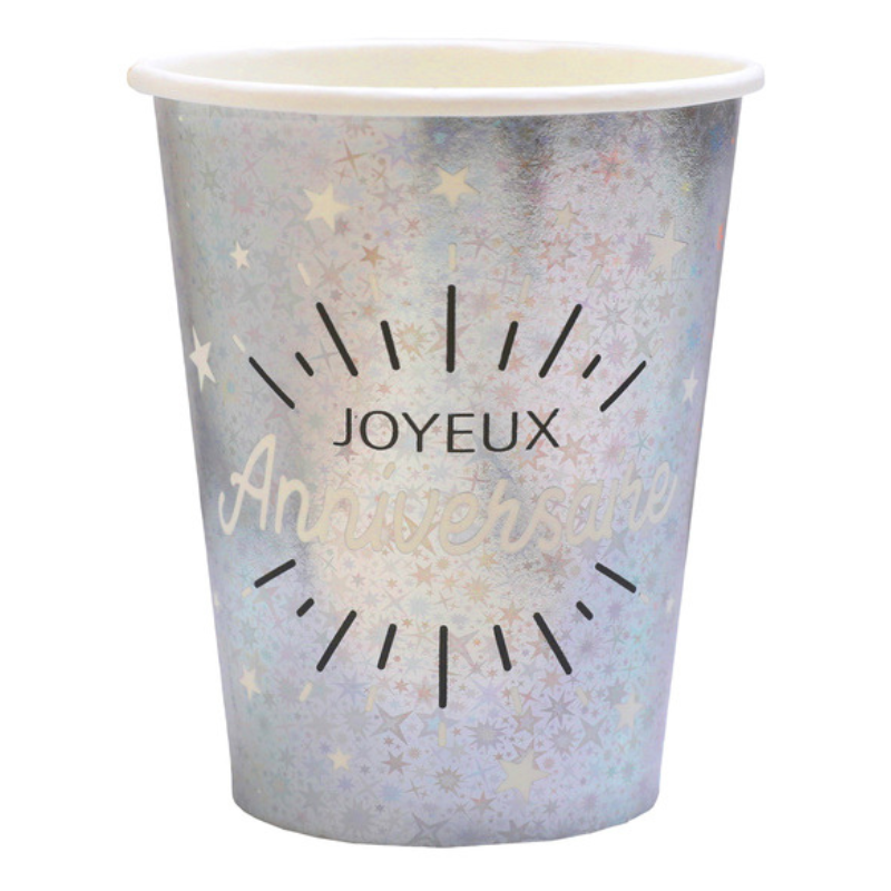 Gobelets anniversaire argent