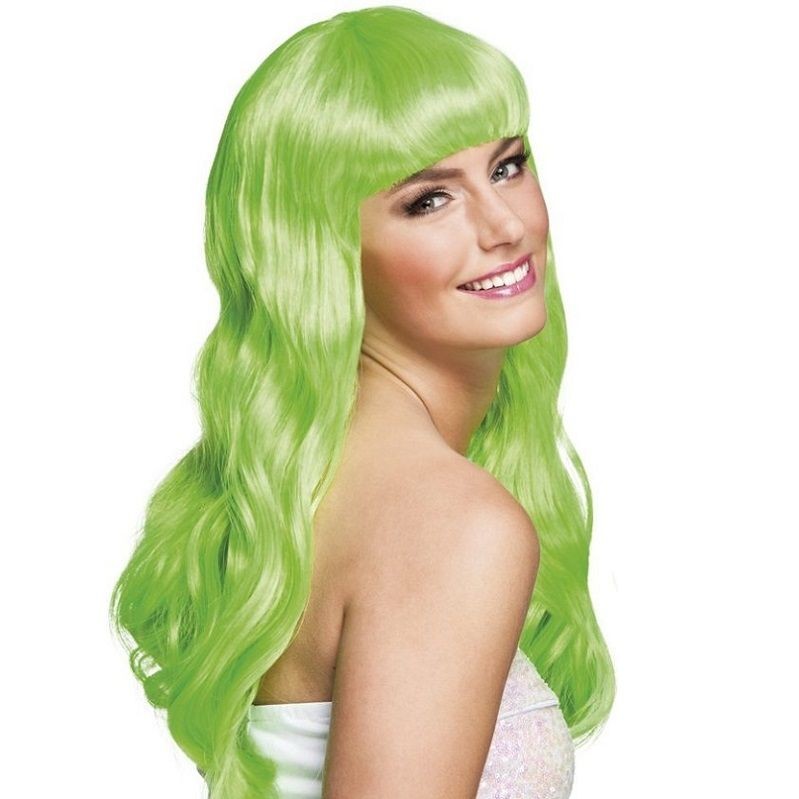 Perruque longue à frange