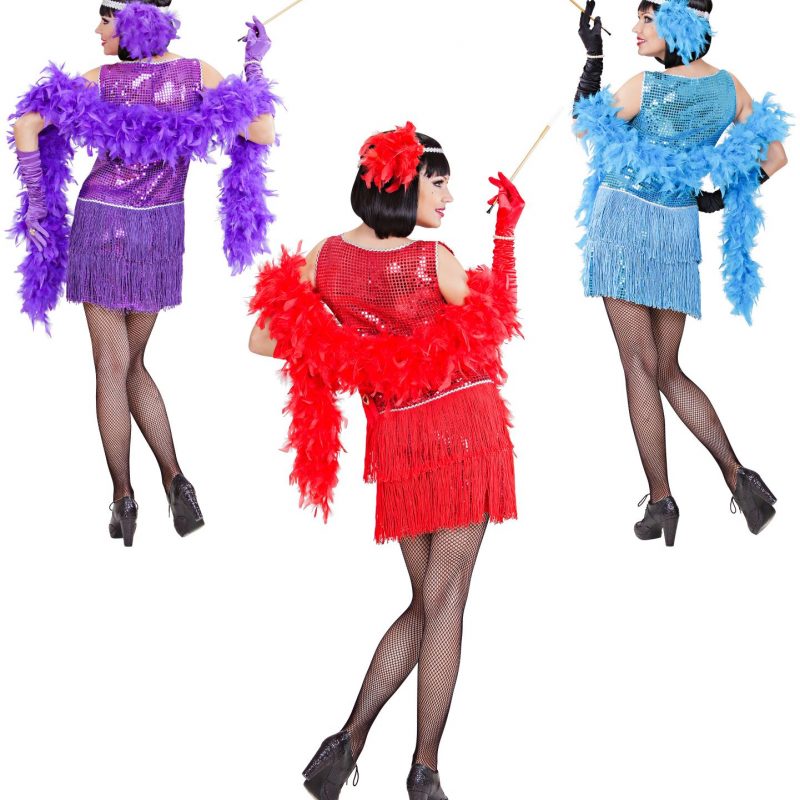 Robe style Charleston à frange et paillettes