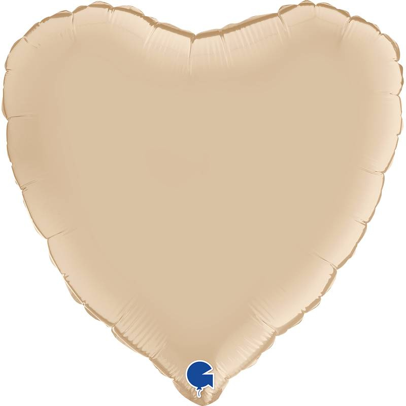 Ballon coeur beige
