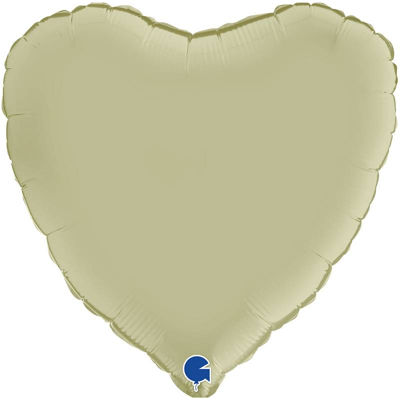 ballon coeur vert olive