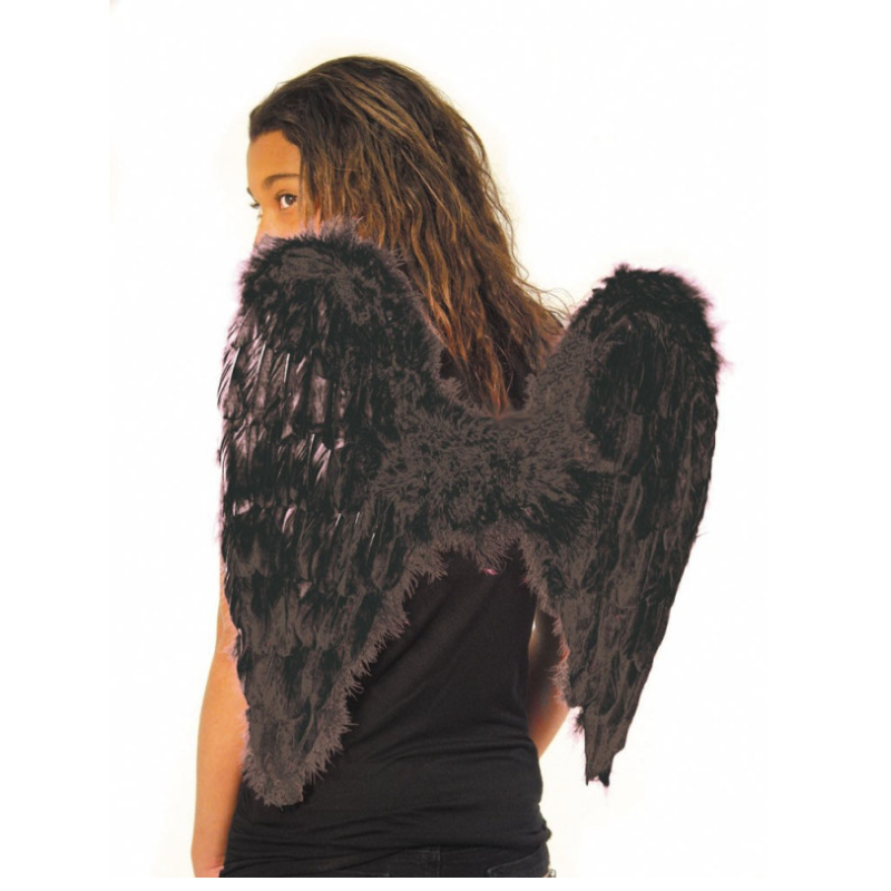 Ailes d'ange noir de 50 cm