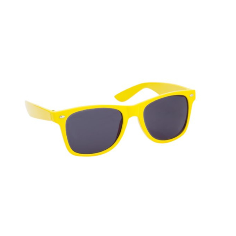 Lunette de soleil jaune fluo