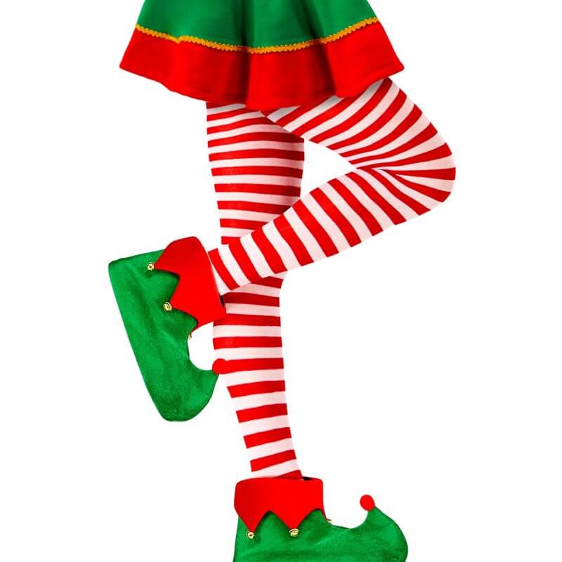 Adoptez ces Collants Rouges et Blancs à Rayures pour un look décalé et festif à la fois !