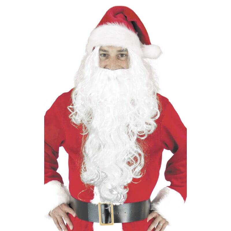 Perruque et barbe blanche longue