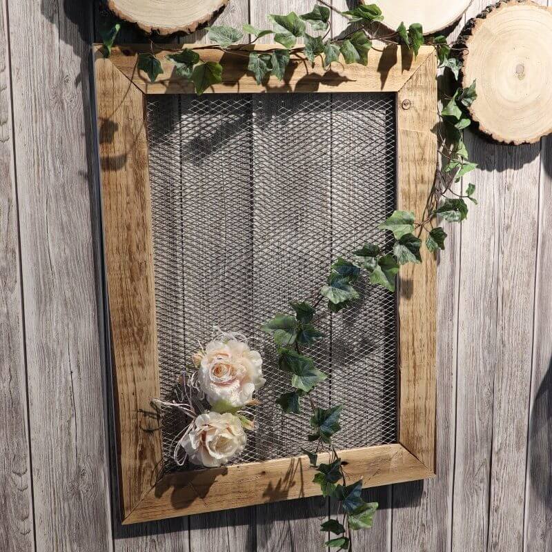 Cadre Bois Grille 80x60cm