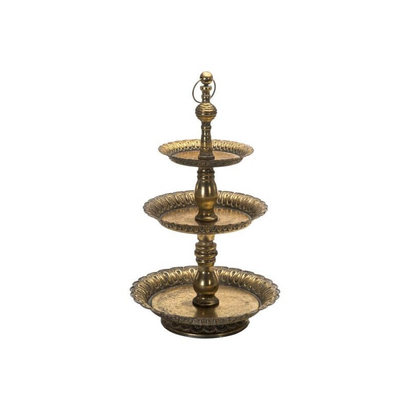 serviteur en métal doré effet vieilli