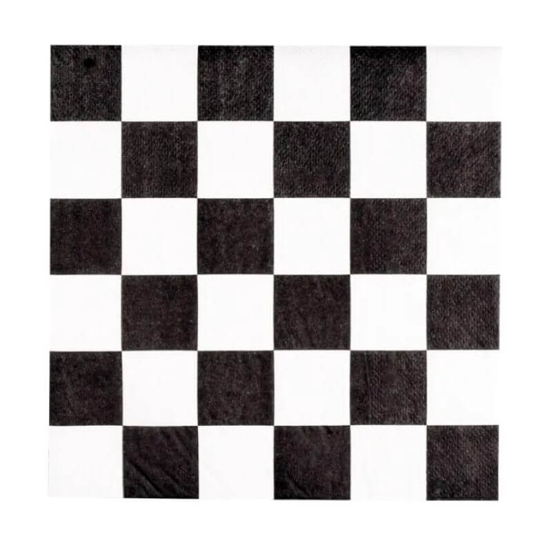 Set 20 Serviettes en papier Damier Racing