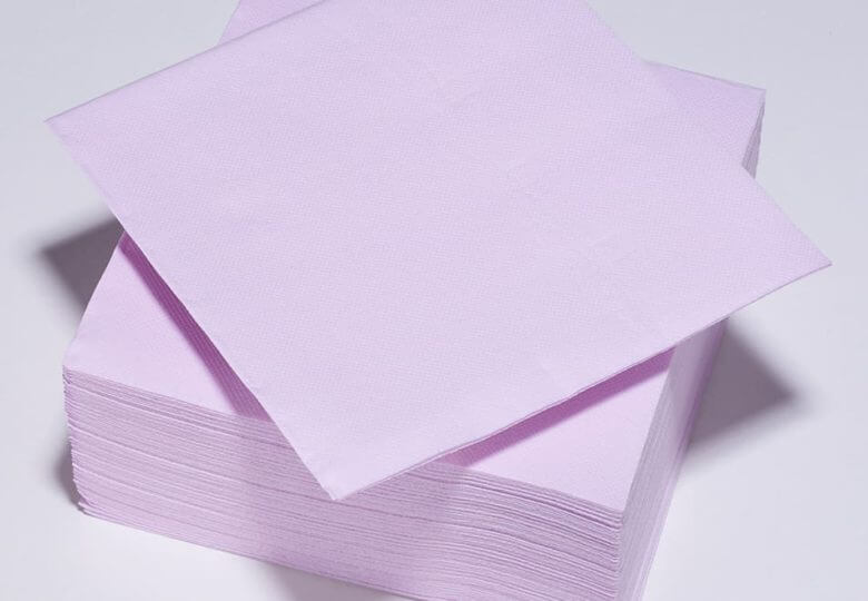 Serviettes Rose 25x25 cm - Lot de 50 pièces