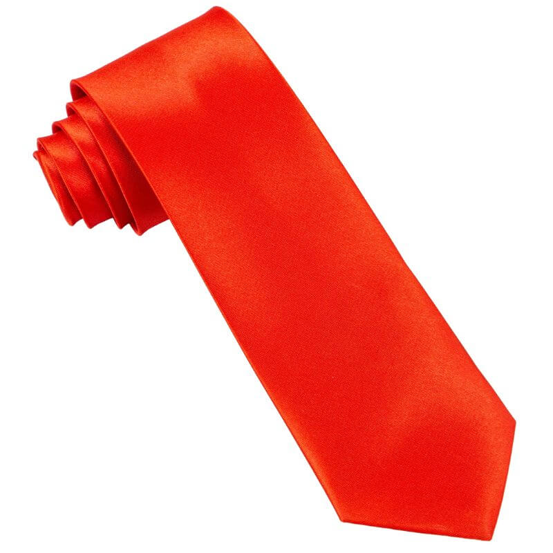 Cravate en satin Rouge