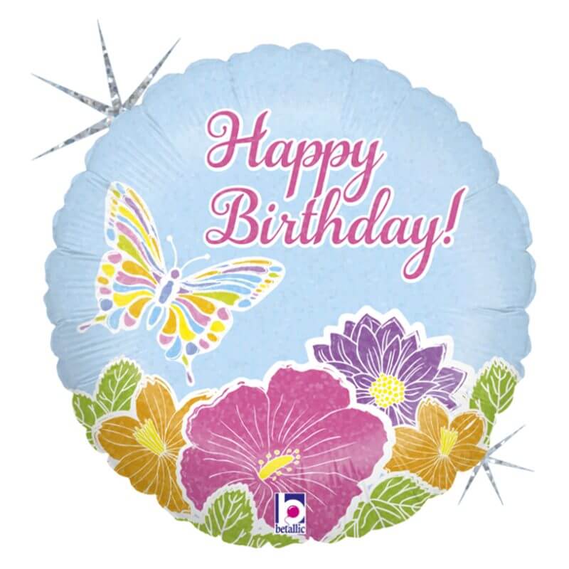 Ballon Happy Birthday Papillon