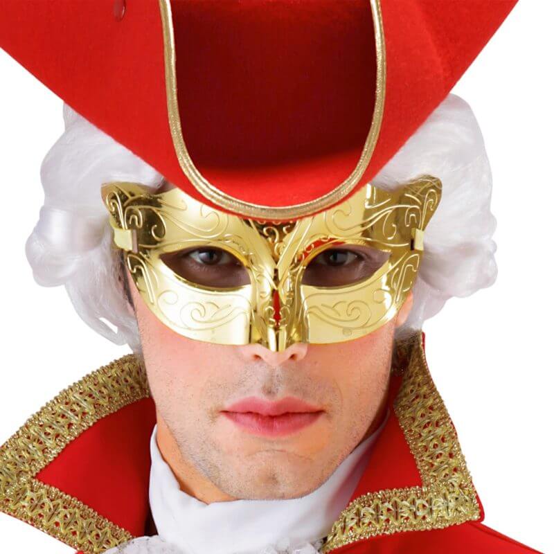 masque doré métallisé